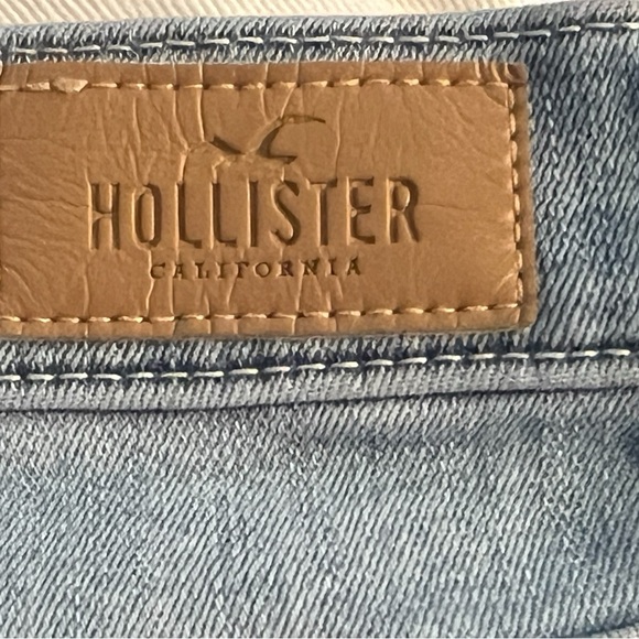Hollister Light Blue Denim Jean Shorts with distress - Picture 7 of 9